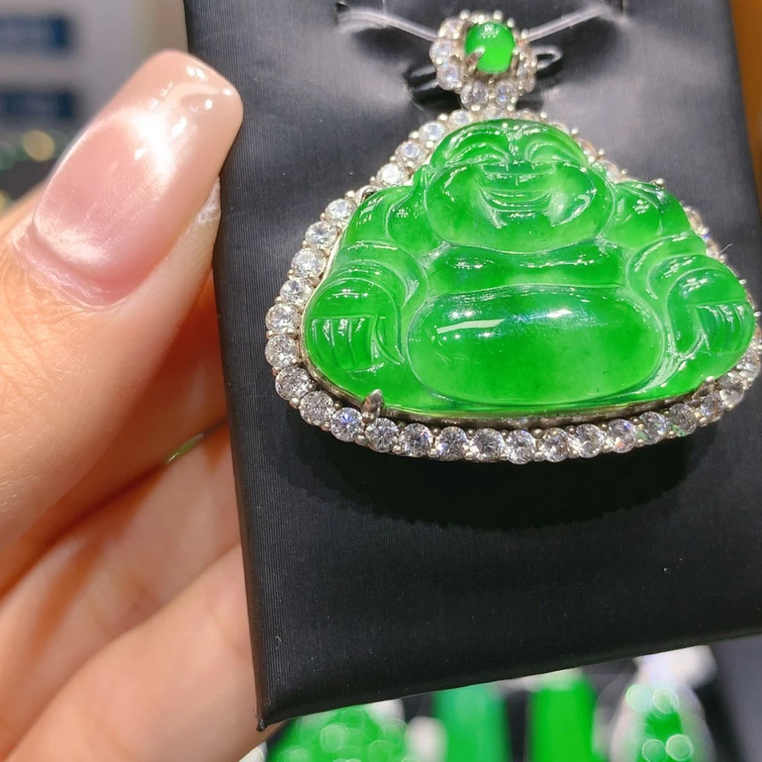 【闪购商品】颈饰银S925镶嵌翡翠5柒姐