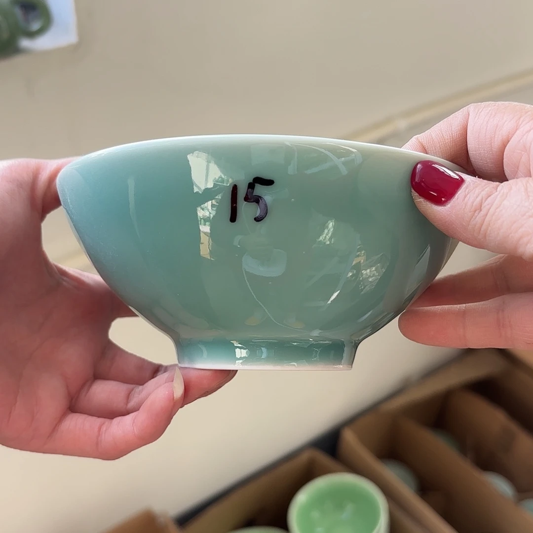 龙泉云间青瓷小米茶器