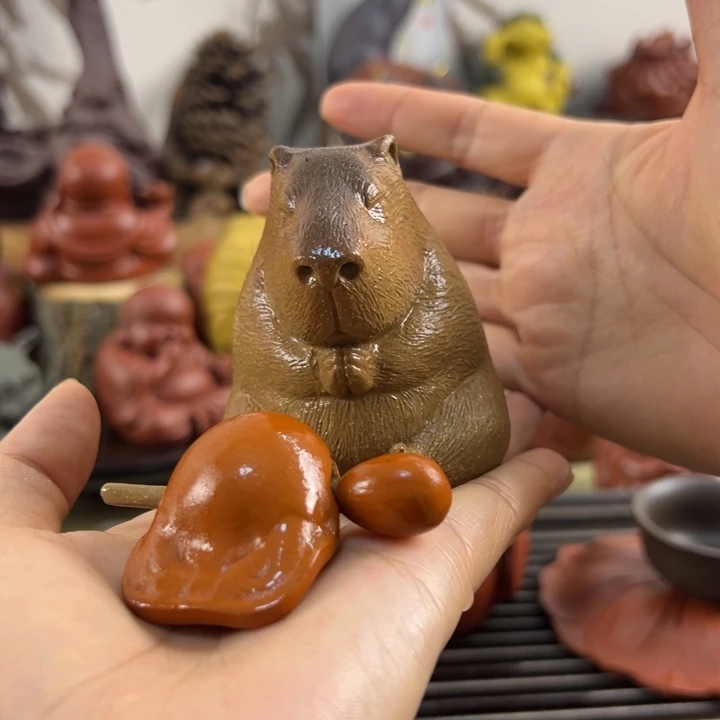 紫砂茶宠子*紫砂卡皮巴拉