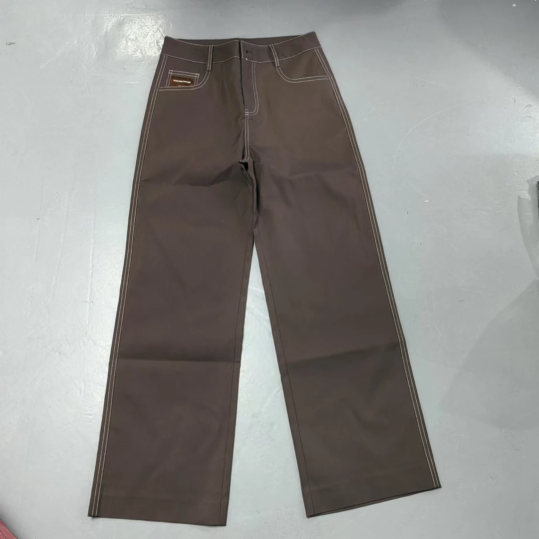 【南油玲姐】咖色直筒休闲裤A8822