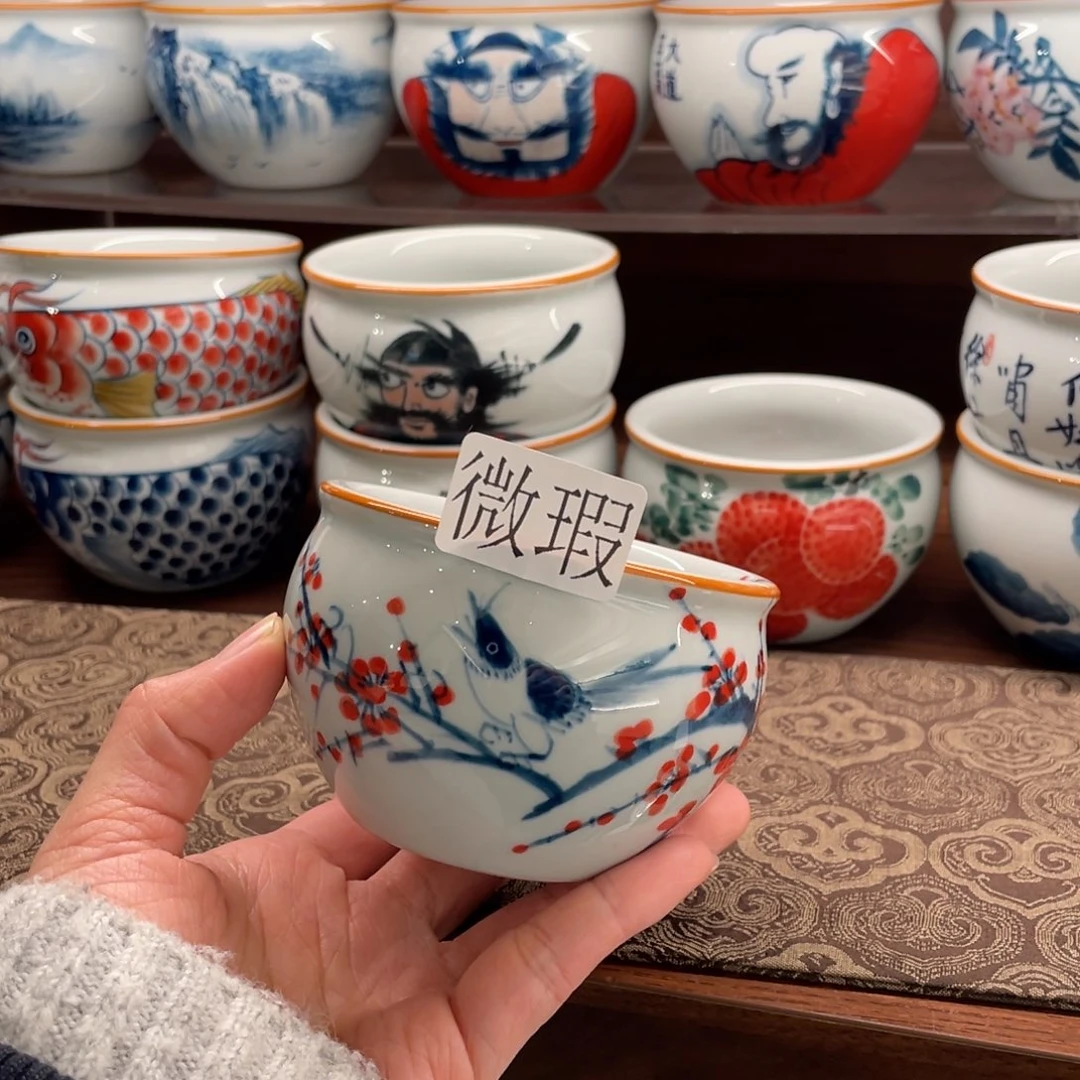 微瑕釉下彩纯手绘