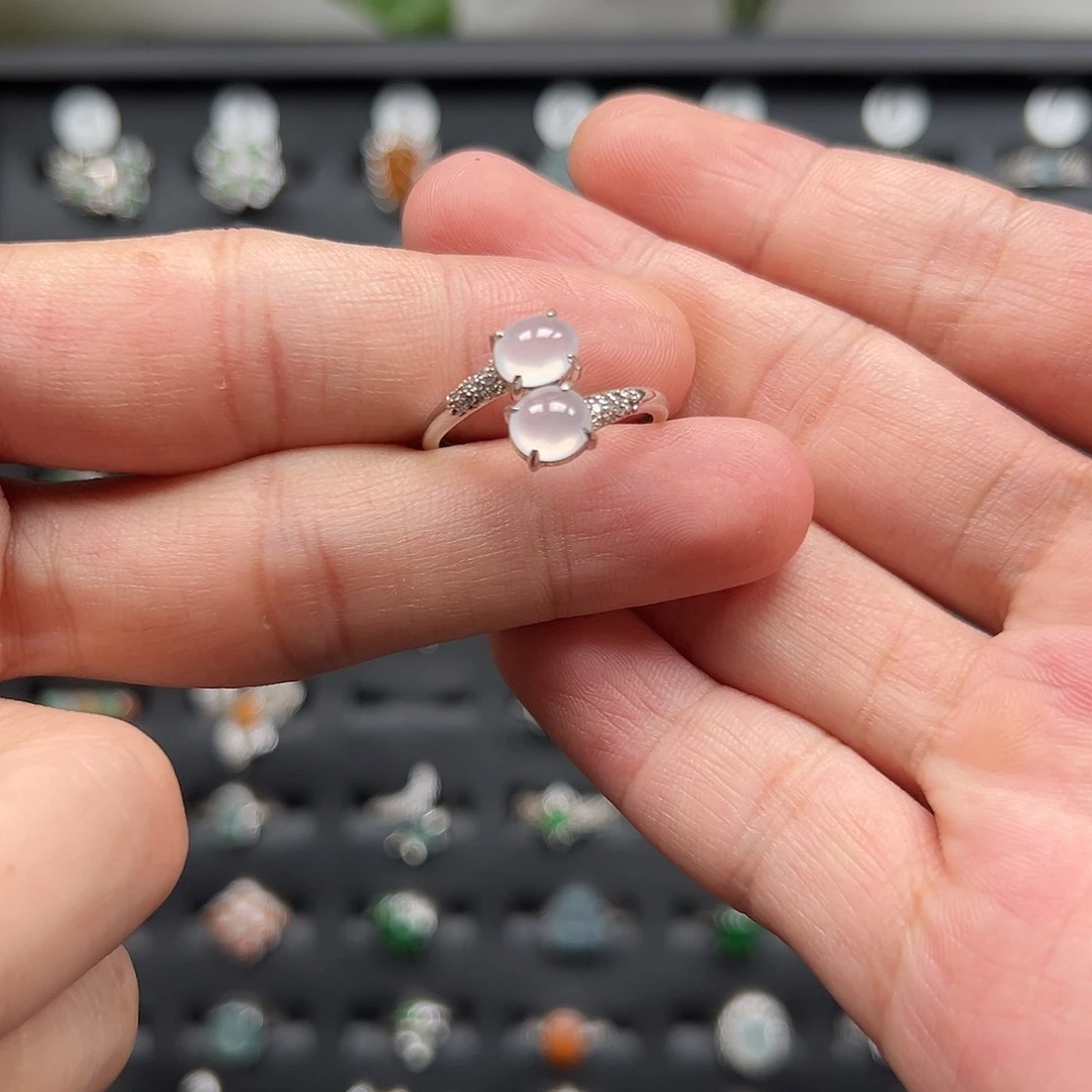 冬***眠翡翠戒指银S925镶嵌