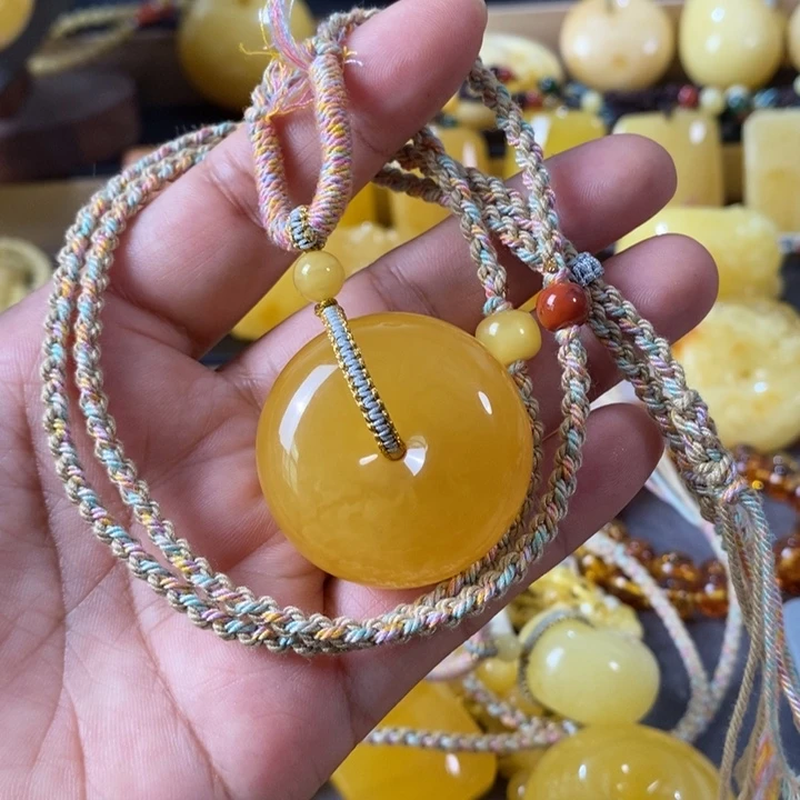 未镶嵌琥珀裸石平安扣