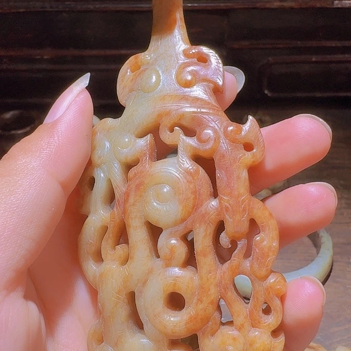 荣***堂和田玉未镶嵌挂件