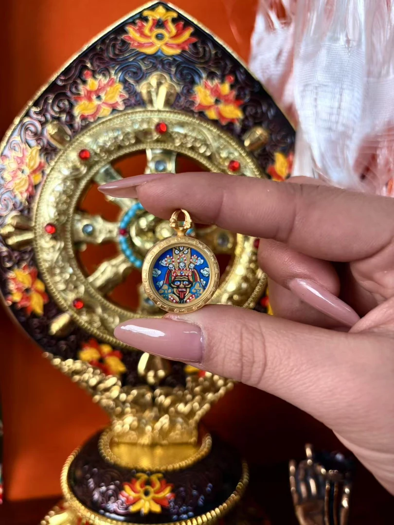 纯手绘唐卡1.5扎基拉姆纯矿物颜料拉萨直发