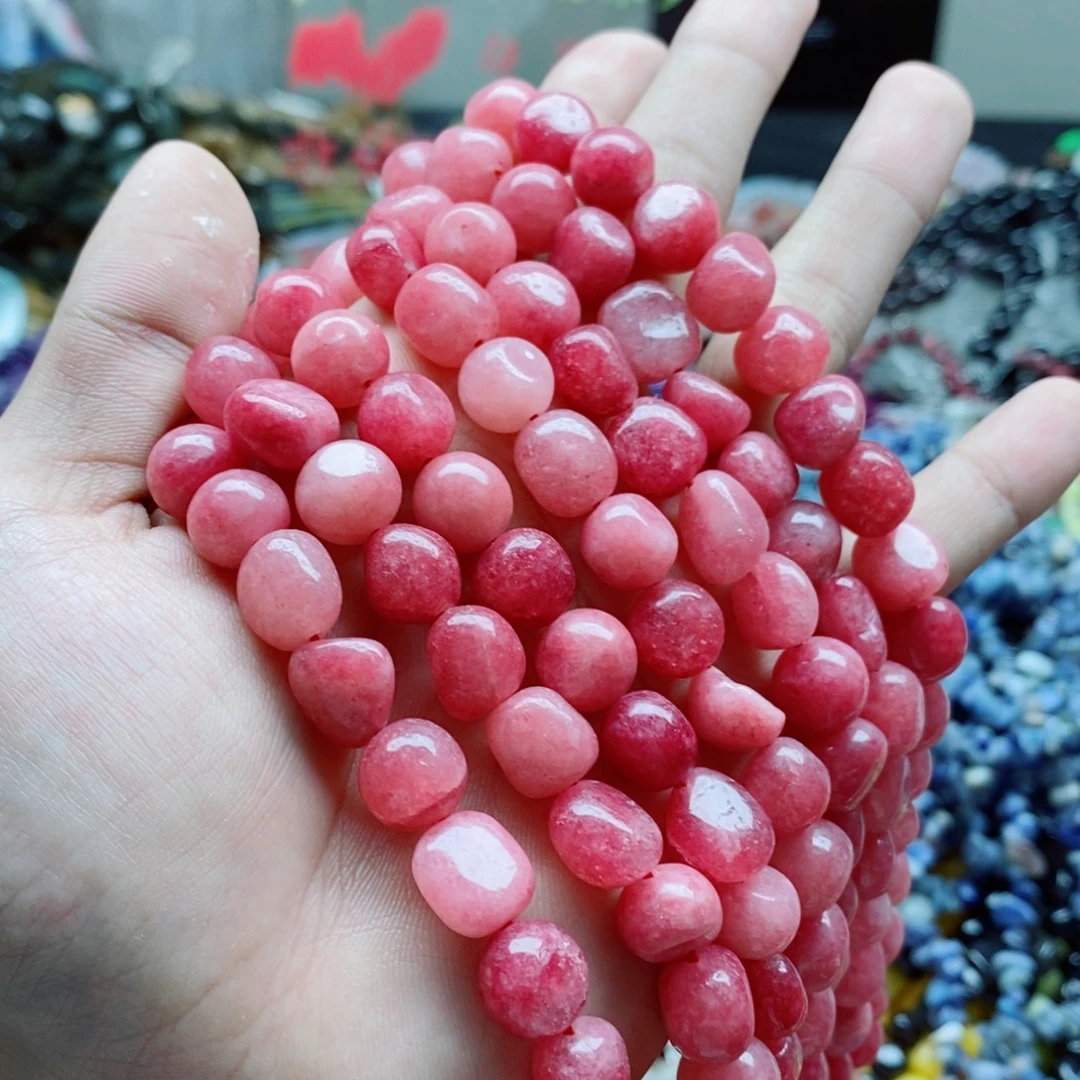 玛瑙/玉髓未镶嵌珠宝半成品一条天然淡红玉髓不定型B73