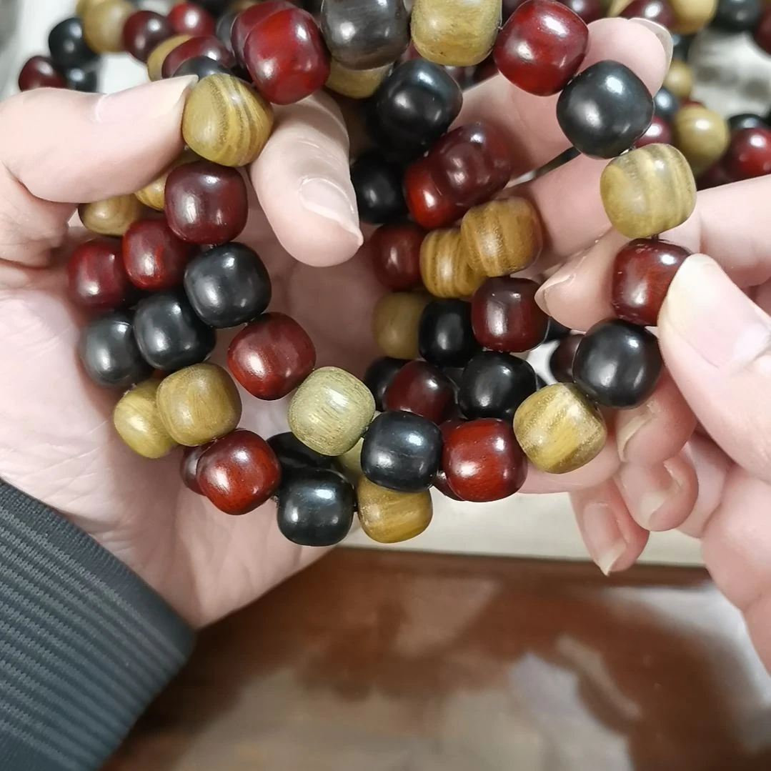 维腊木（绿檀）手串/手链14mm桶珠