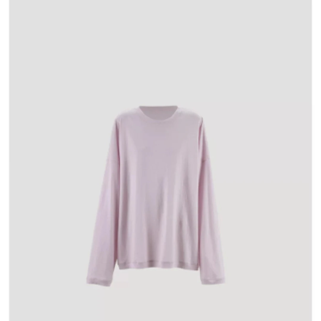 YOEYYOU宽松圆领长袖T恤2025春极简薄款上衣799UPY买手店