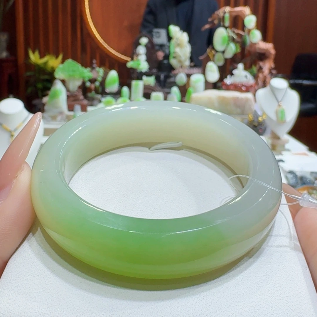 和田玉翠青56未镶嵌