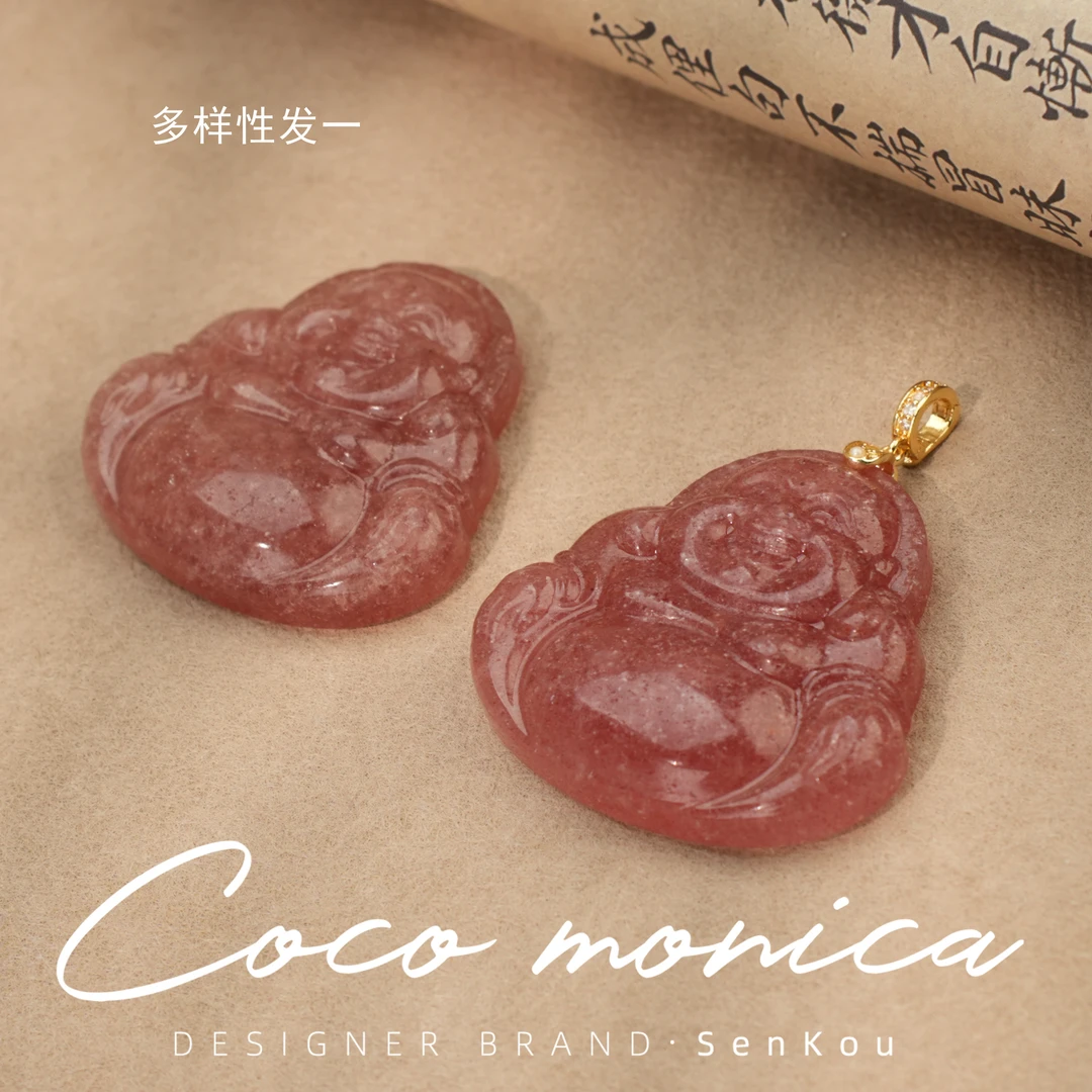 【小霞珠宝】水晶佛公吊坠气质轻奢百搭 AD653