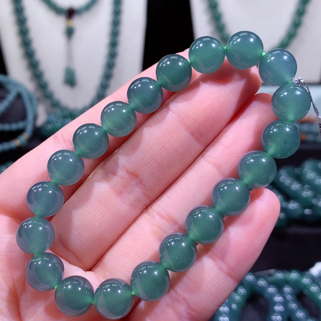 翡翠未镶嵌手链天然a货翡翠手串9.8