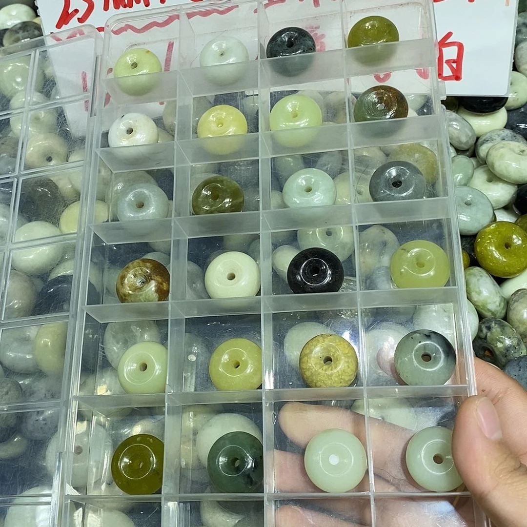 合金蛇纹石玉颈饰321