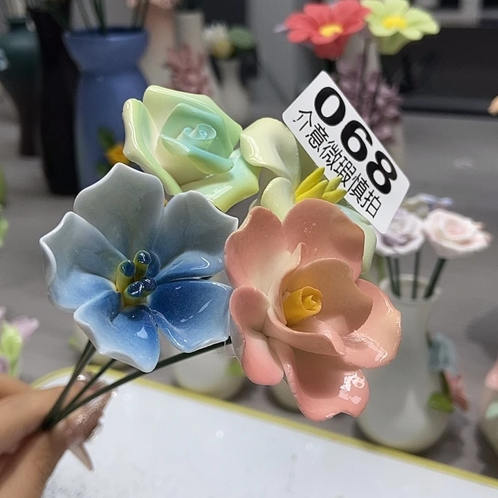 陶瓷纯手工捏花设计