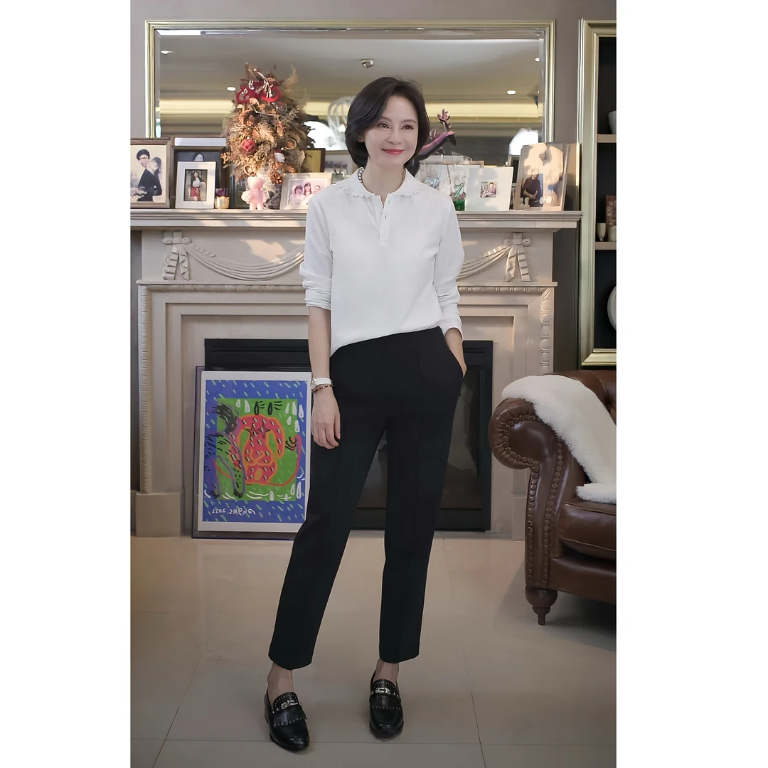 我是摩羯 小苍兰 杜邦Sorona纱珠地棉肌理抑菌花边领早秋上衣