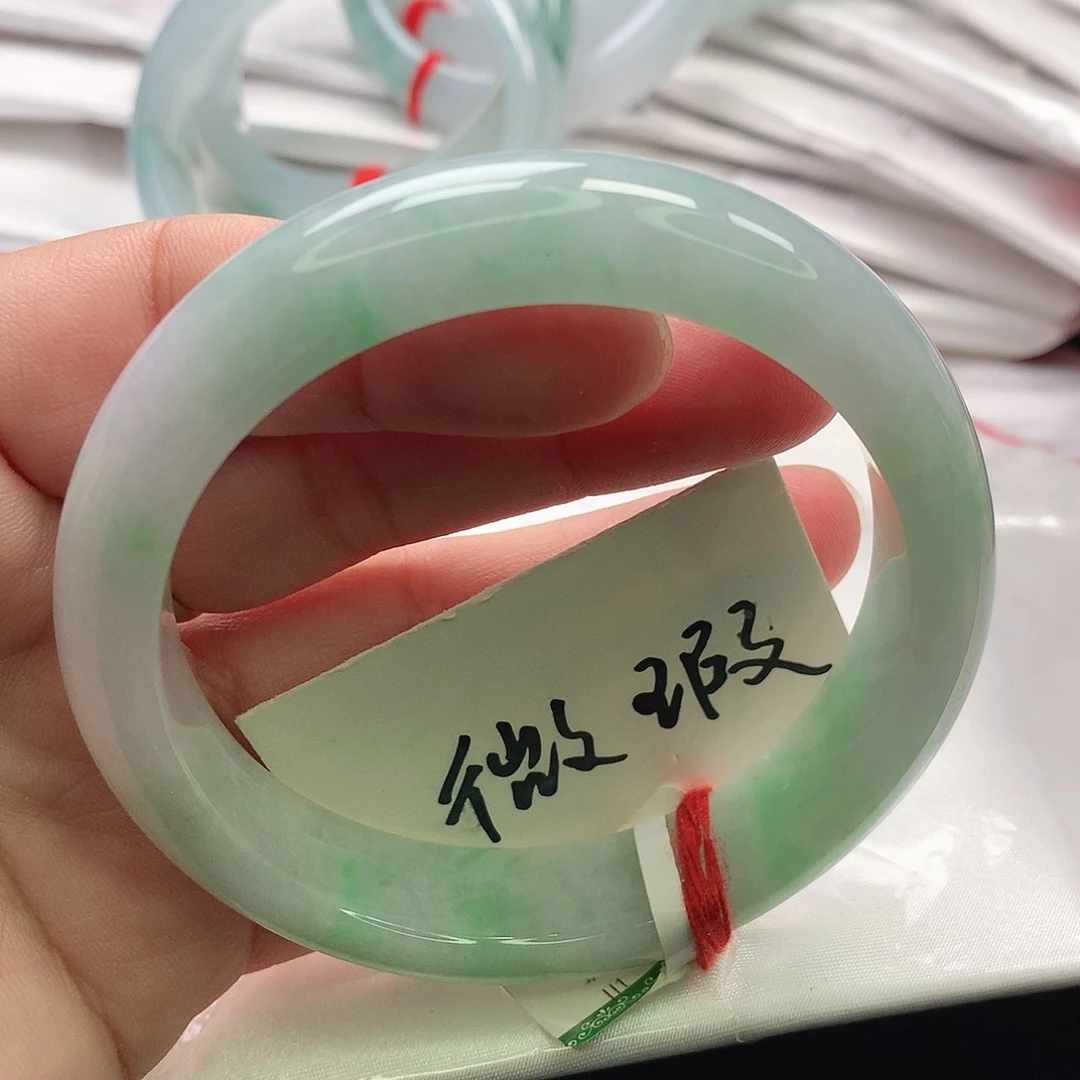 翡翠未镶嵌手镯缅甸57.58