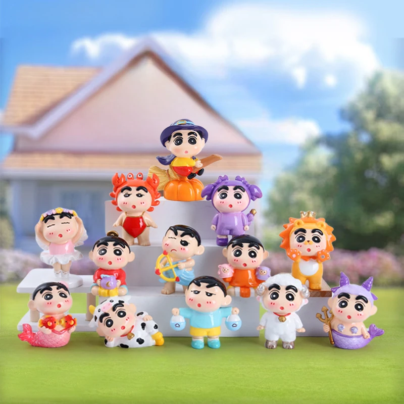 【拆盒】十二星座小呆瓜蜡笔小新手办摆件盲盒