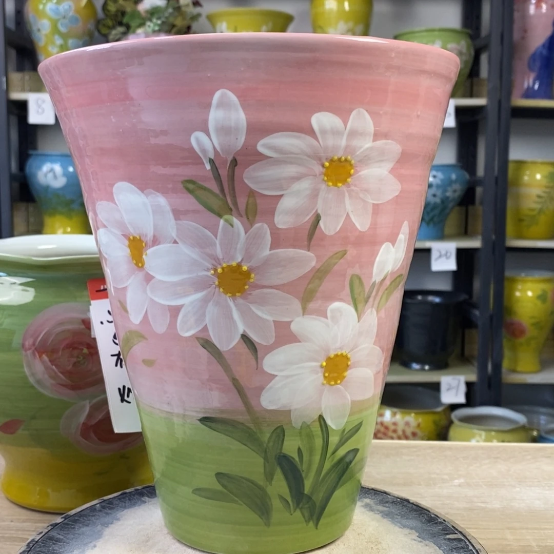 景德镇手工手绘陶瓷花盆