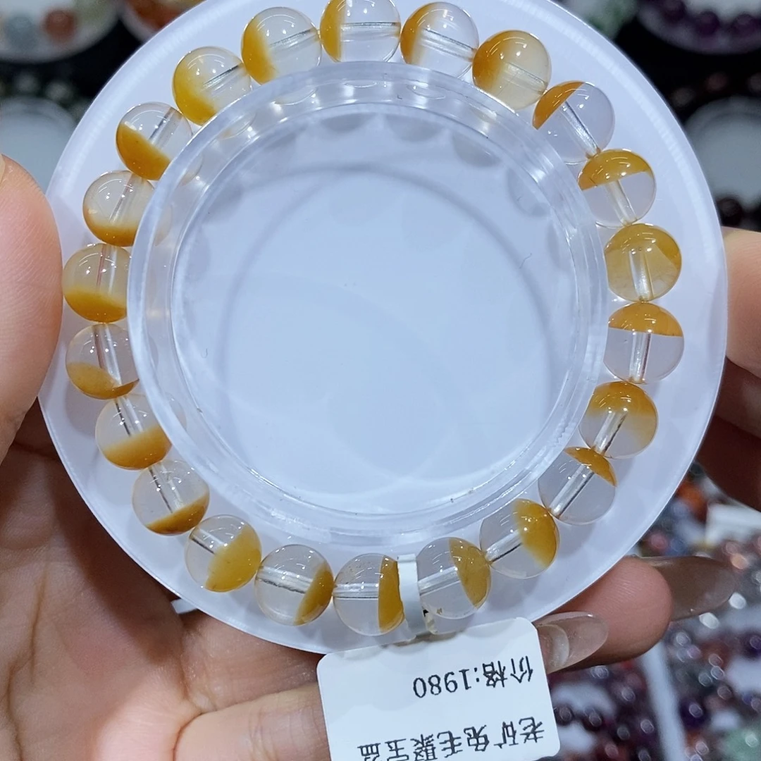 未镶嵌手串水晶黄兔毛8