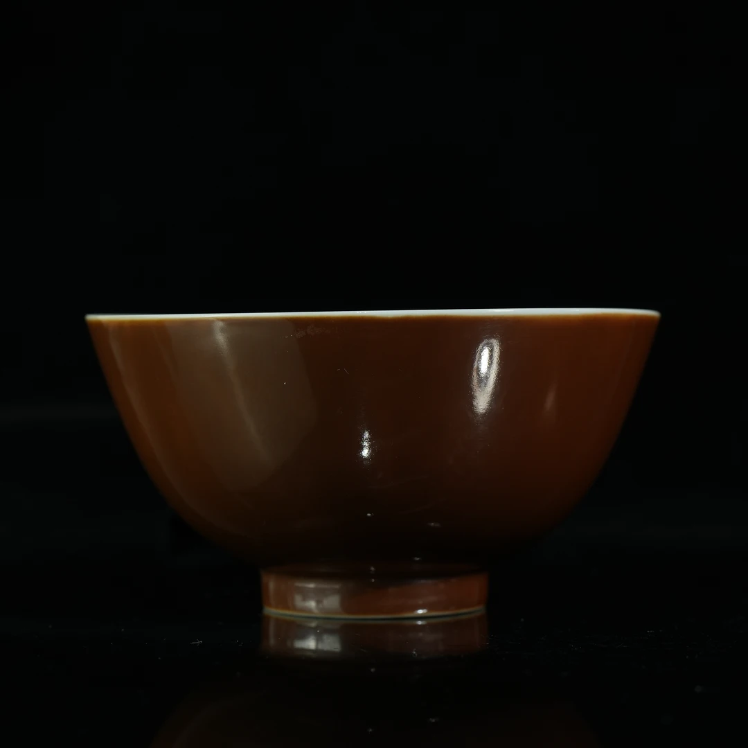 lot15236 5468 清雍正 紫金釉碗 D:14.3