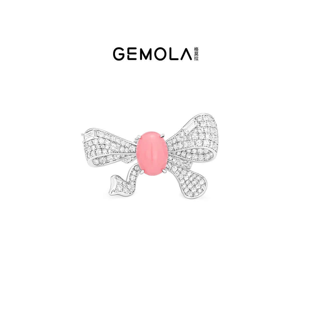 GEMOLA/格莫拉 925银合成锆石戒指 叛逆千金蝴蝶开口戒11174JP