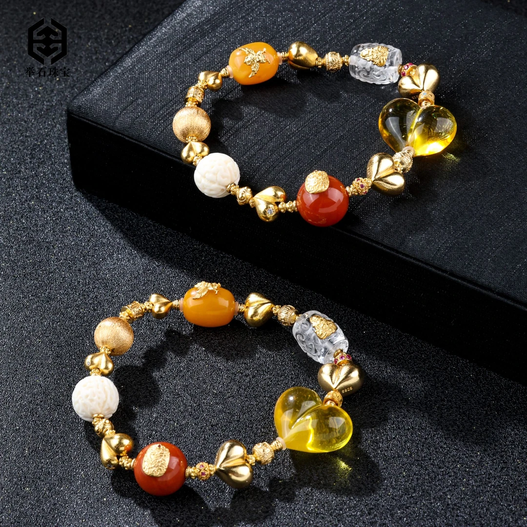 【举石珠宝】ST0621-2008-39蜜蜡手串（一件/多样性）M