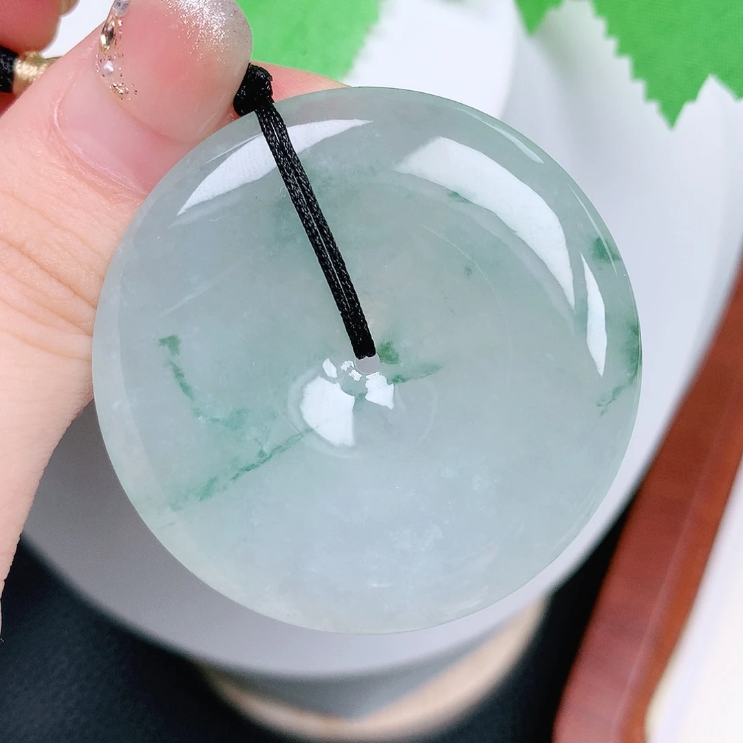 翡翠未镶嵌颈饰平安43.4-6.6