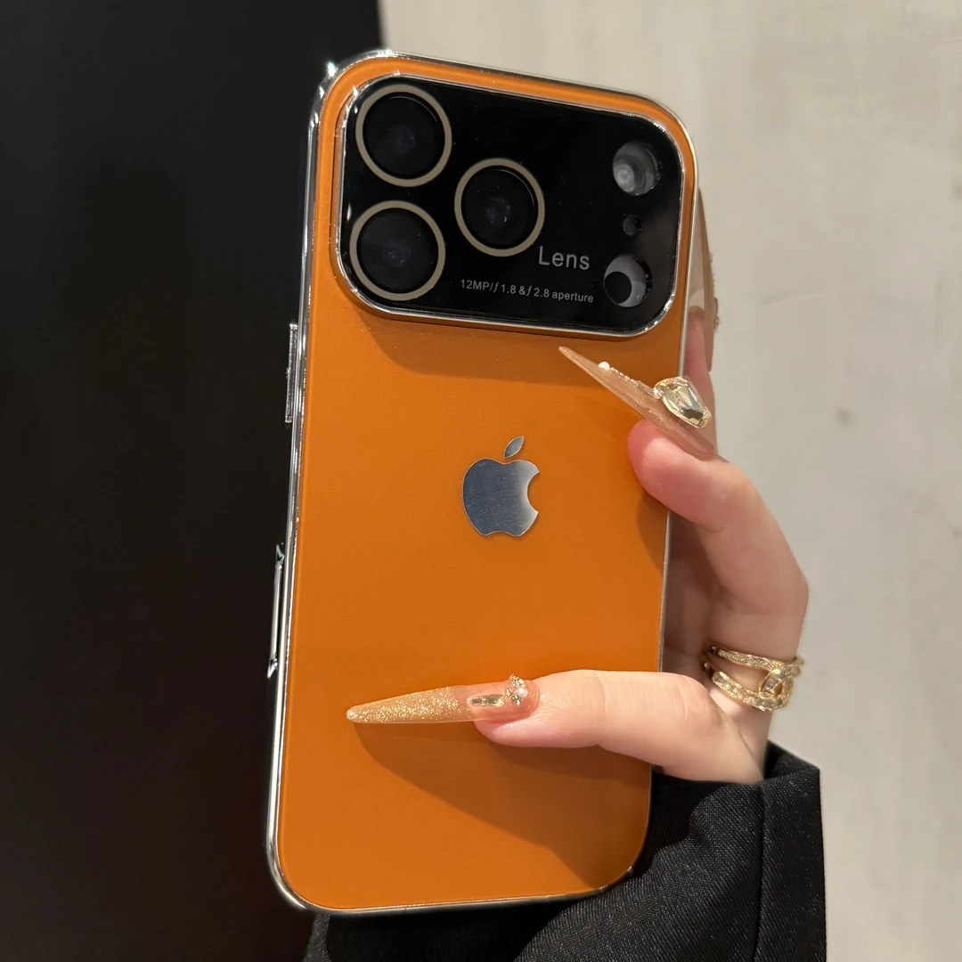 秒变苹果17大视窗手机壳适用iPhone16pro电镀15AG磨砂14lus防摔13
