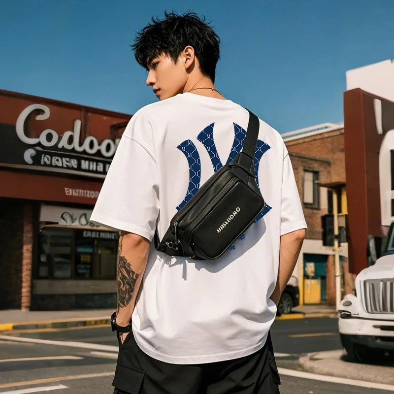 纯棉短袖t恤男款夏季2025新款大码宽松薄款男士潮流休闲体恤衫