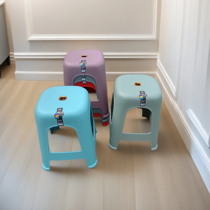 塑料凳子家用可叠放客厅加厚板凳现代简约时尚餐厅成人餐桌凳矮凳