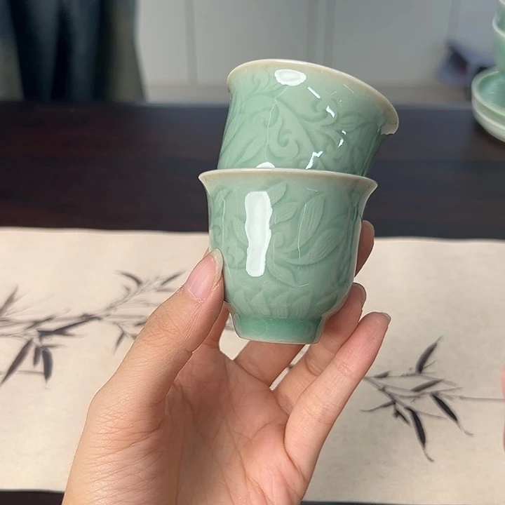 龙泉云间青瓷小米茶器
