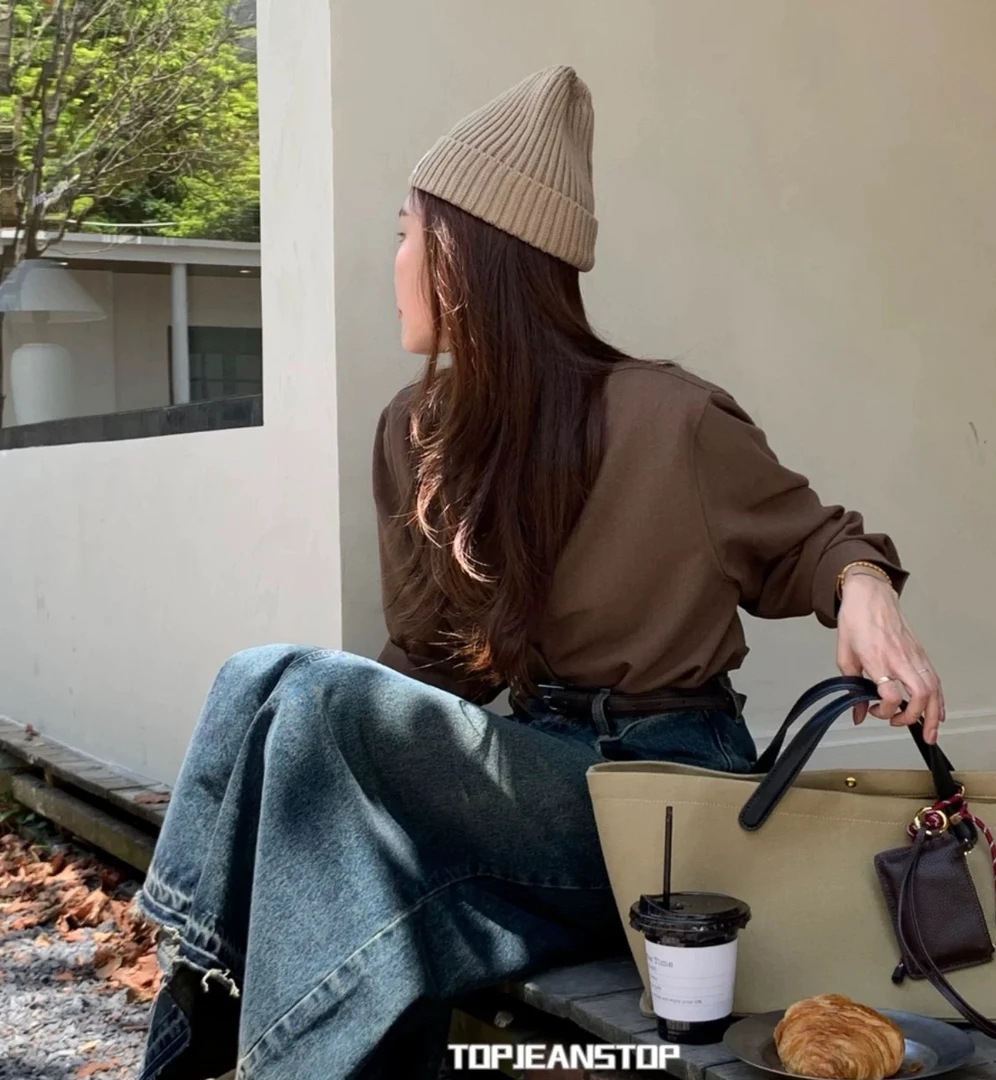 【西單會馆】复古风氛围感显瘦开叉牛仔长半裙