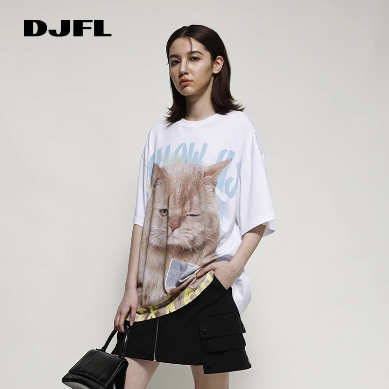 DJFL 白色T恤女 DWWR4T317