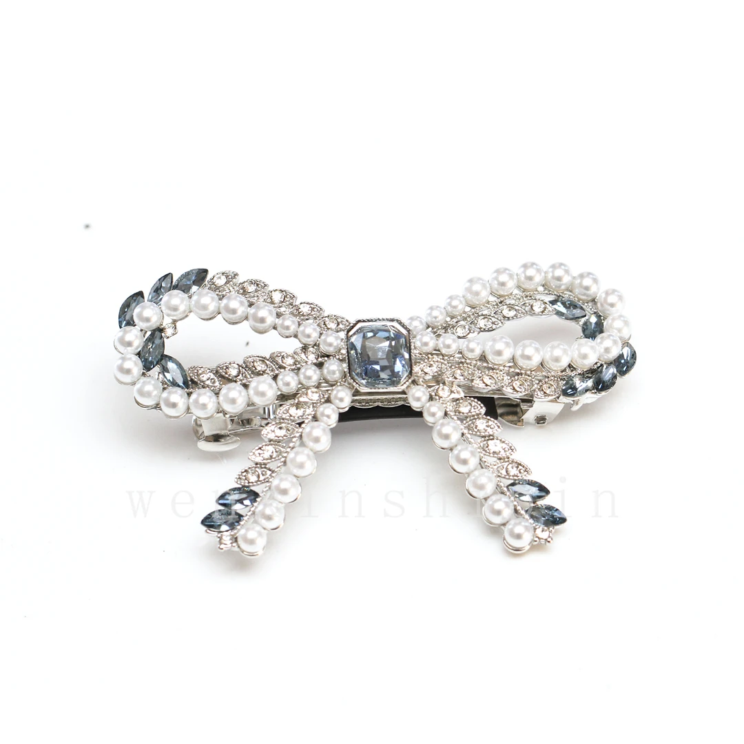 2046珍珠蝴蝶结弹夹 6CM（有礼盒＋防尘袋）