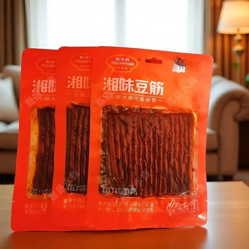 湖南特产怡冠园湘味豆筋辣条辣片豆制品零食小吃辣棒商超同款