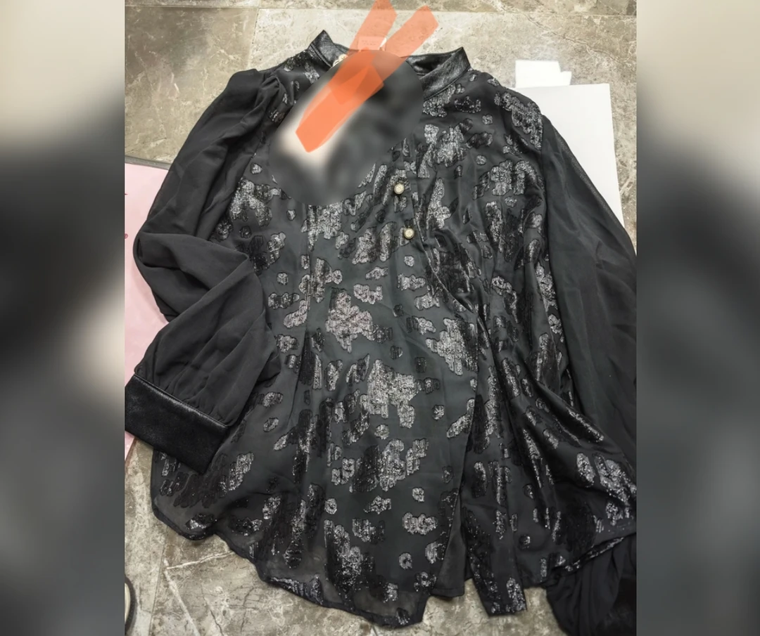 9582衬衣复古衬衫印花长袖