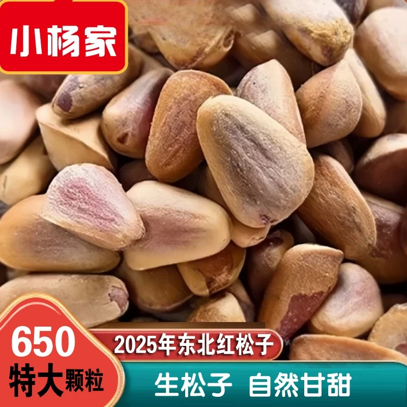 2025新货生松子650特大颗粒东北生松子红松子不开口新鲜饱满原味