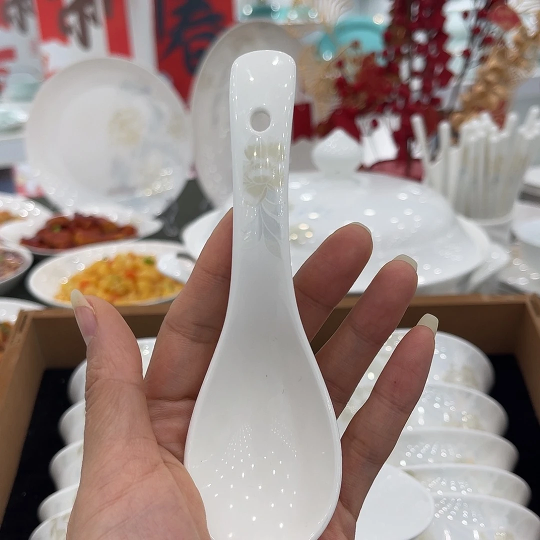 瓷?*妹倾城朵花小汤勺10个