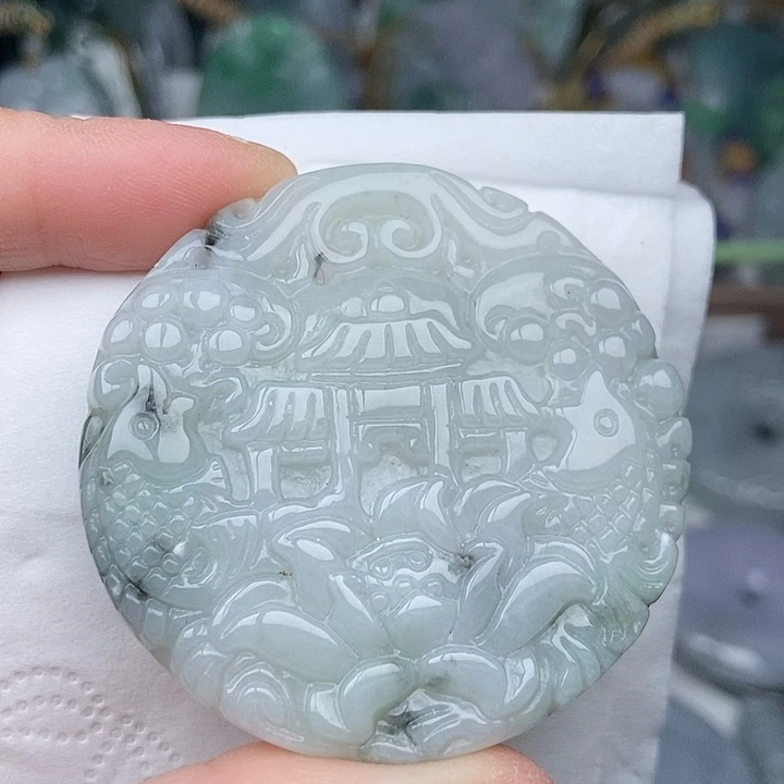 翡翠未镶嵌颈饰翡翠双面