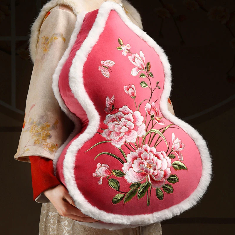 葫芦枕新中式抱枕靠垫中国风异形抱枕沙发客厅轻奢高级感腰枕腰靠