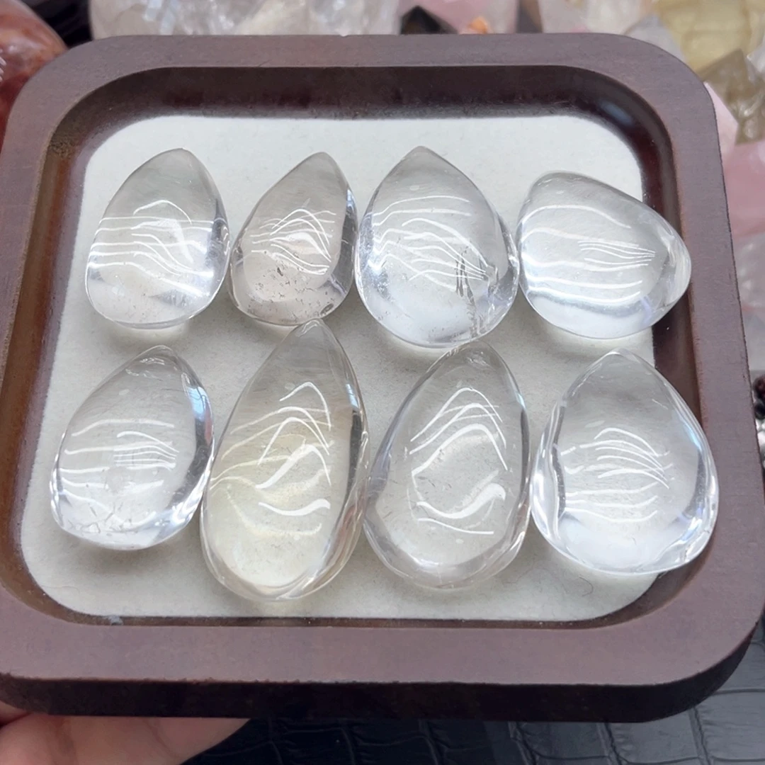 水晶珠宝半成品未镶嵌32 净体白水水滴