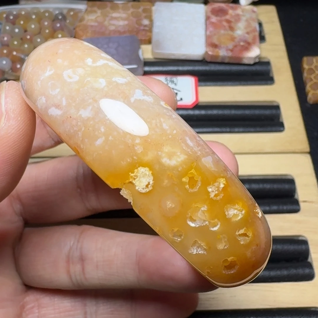 石英质玉纯天然色有机玉石未镶嵌56.5圈口