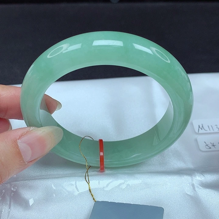 翡翠未镶嵌手镯54圈378