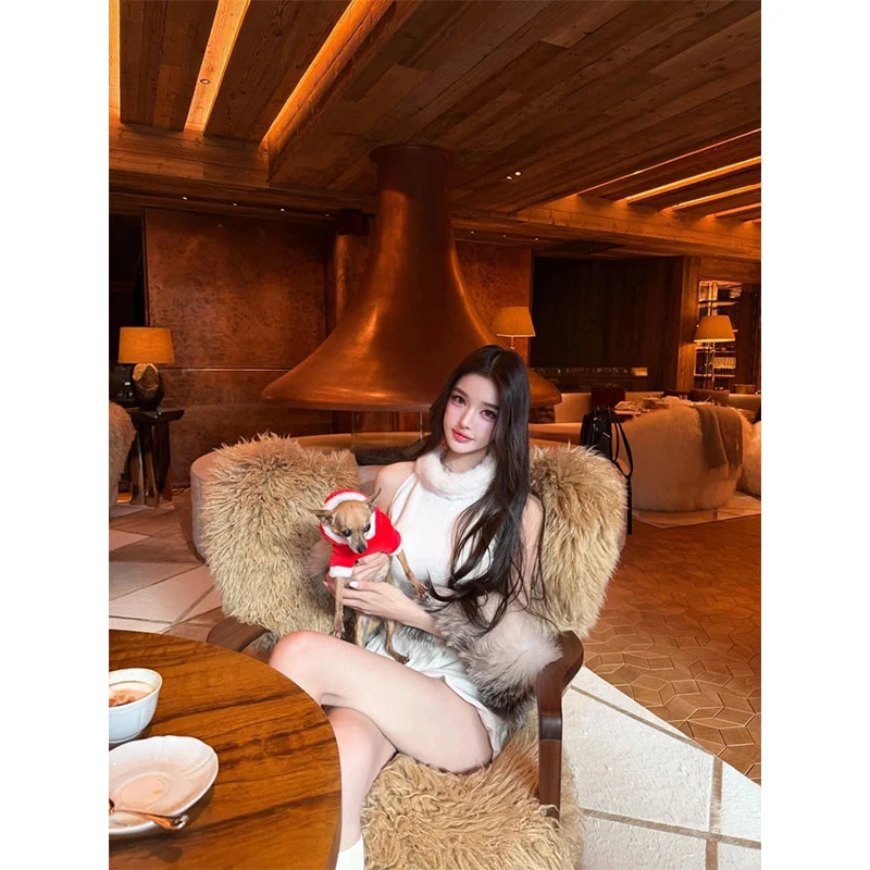 2026春季新款ootd穿搭巨好看百搭套装纯欲显瘦无袖上衣配花苞短裤