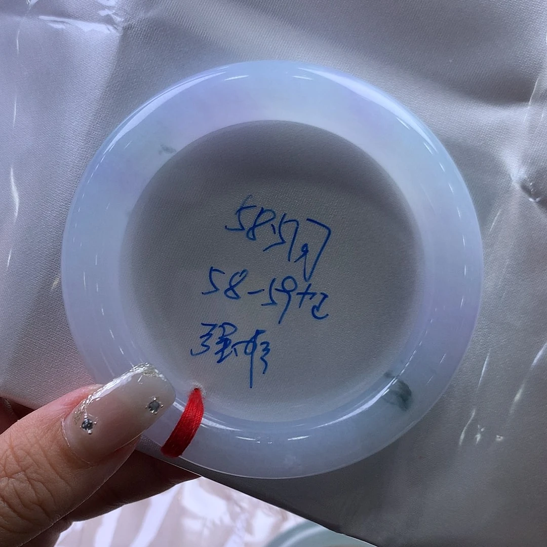 翡翠未镶嵌手镯58.5圆条