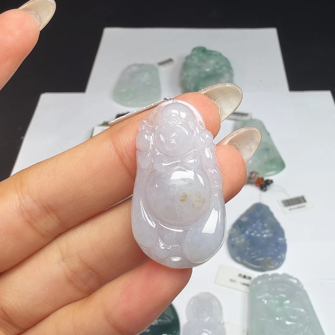 散珠翡翠天然翡翠布袋佛