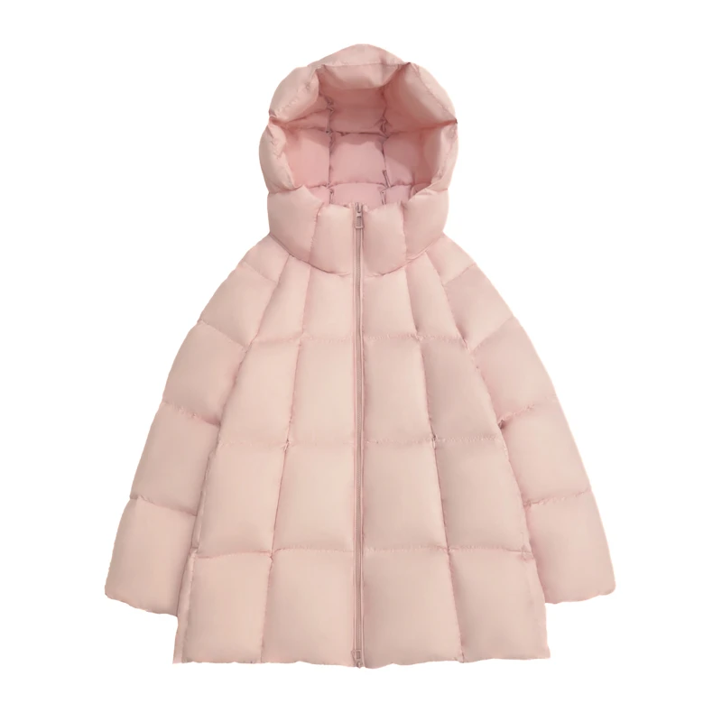 波兰泡芙90绒子羽绒服中长款加厚2025新款保暖羽绒服