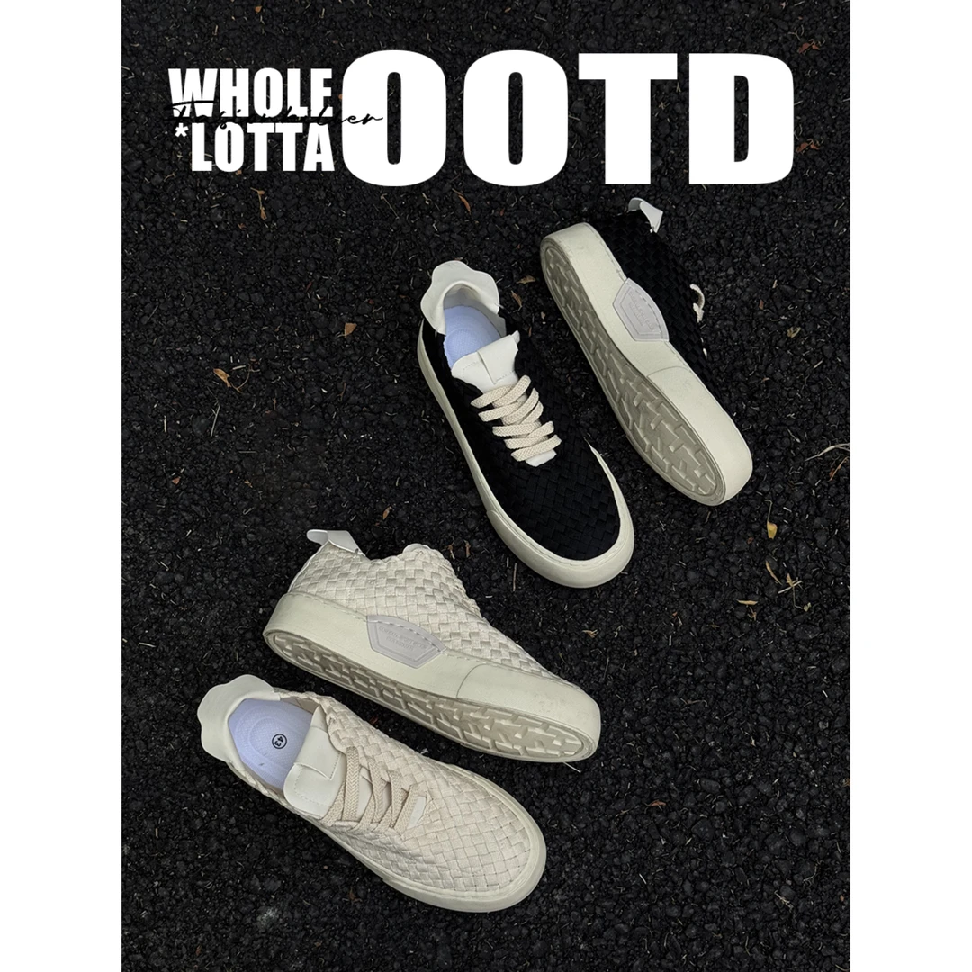 aoyo/25SS*NEWCPYSH*T 手工编织板鞋 百搭休闲增高 潮流Cleanfit