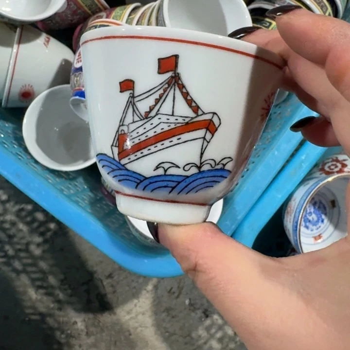 摆件景德镇高温二缸杯