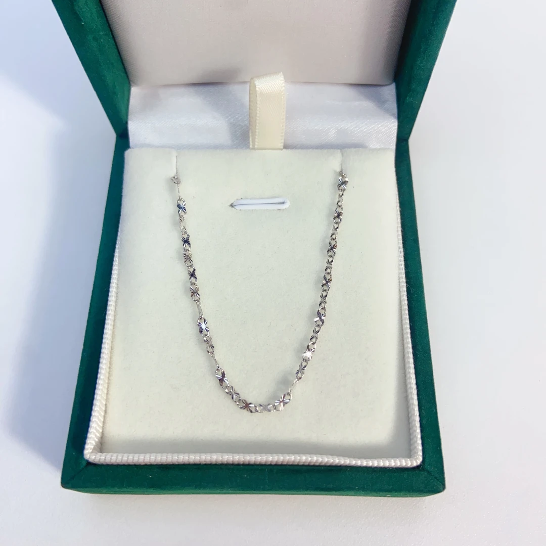 Pt950铂金蝴蝶片片链45长3.29克坠链简约经典百搭