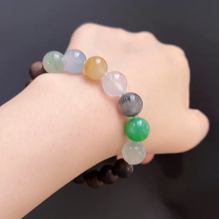 未镶嵌手串翡翠7颗翡翠手串多人不退不换